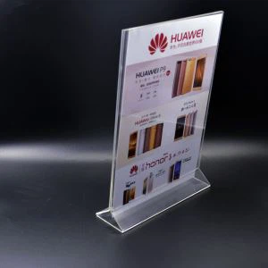 Hoge kwaliteit Transparante Acryl Outdoor Sign Holders Sign Stands