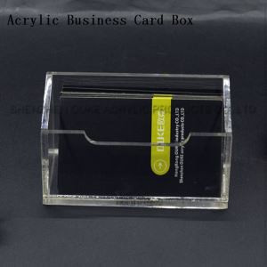 Chinese leveranciers duidelijk acryl Box Business Card Case voor opslagkaart