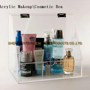 Fabriek groothandel douaneontwerp transparant acryl Makeup\Cosmetic vak opbergtas