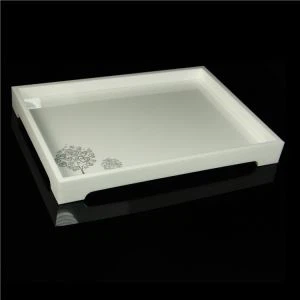 Groothandel duidelijk serveren klaptafel acryl Divider Trays bediening lade