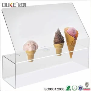 Top kwaliteit kunststof Ice Cream Cone Display-standhouders Mini Cone wissen