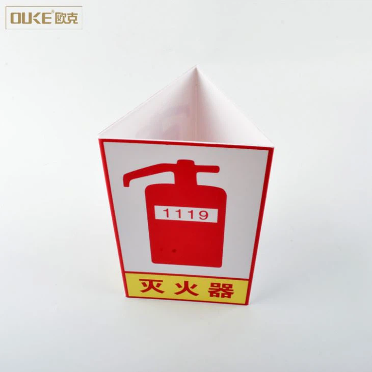 Cheap Triangle Special Acrylic Fire Extinguisher Sign