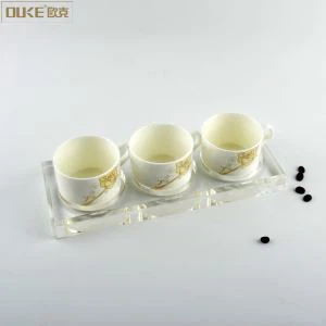 Clear Blank 3 Drawer Acrylic Coaster