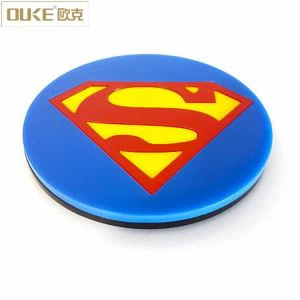 Groothandel Ronde Superman Afdrukken Acryl Coaster