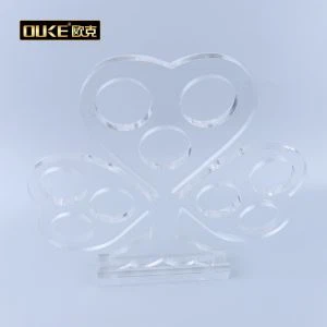 Acryl heldere bloemvorm graveren displaystandaard